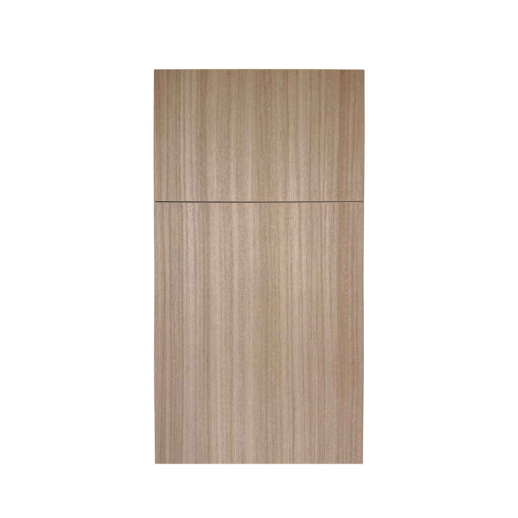 Artemis door style — textured woodgrain, slab profile, Euro Master Cabinet