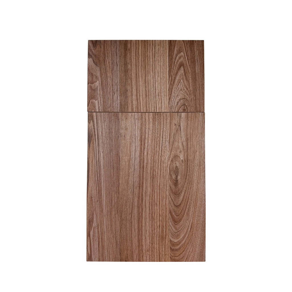 Montana door style — textured woodgrain, slab profile, Euro Master Cabinet