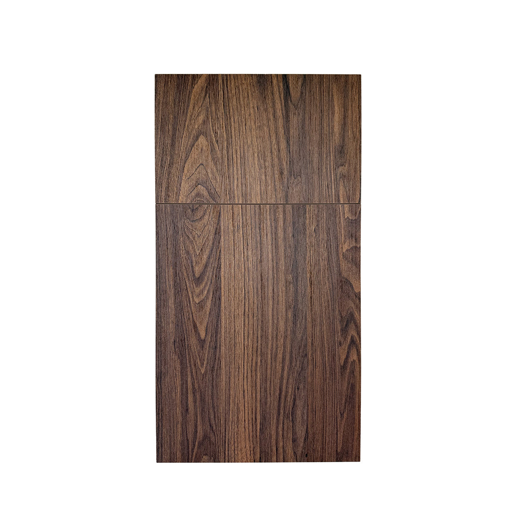 Pablo door style — textured woodgrain, slab profile, Euro Master Cabinet