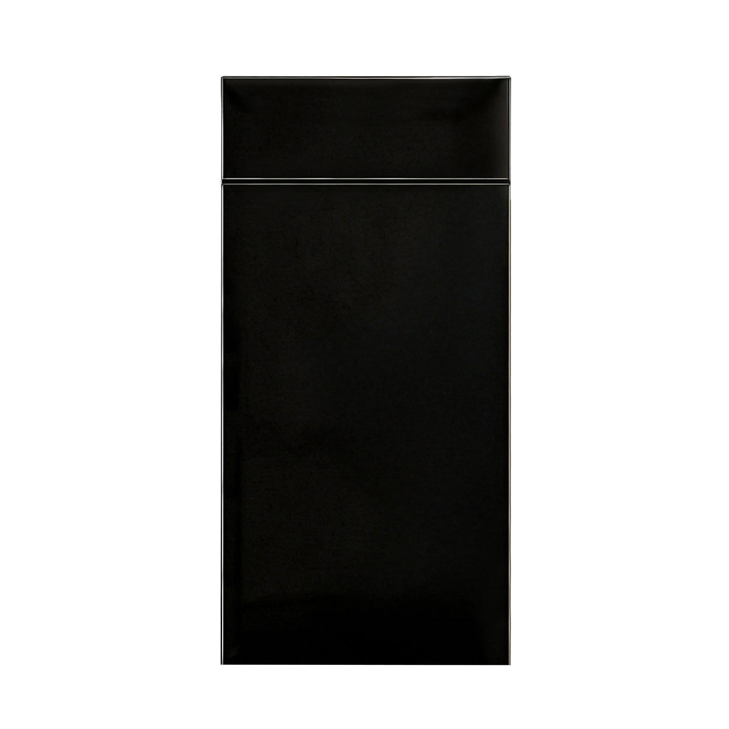 Piano door style — high gloss, slab profile, Euro Master Cabinet