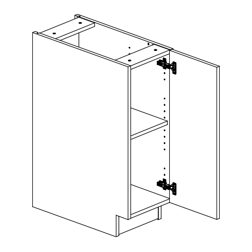 VFHB18 — Full Height Vanity Base Cabinet 18"