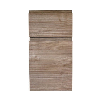 Dolce FP door style — textured woodgrain, finger pull profile, Euro Master Cabinet