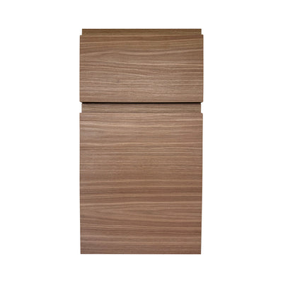 Liberta FP door style — textured woodgrain, finger pull profile, Euro Master Cabinet